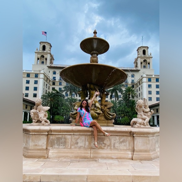 EUC Lilly Pulitzer Brewster Dress in Pelican Pink Beat the Heat - Picture 6 of 6